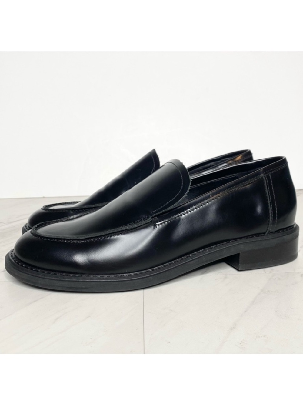 Steve Madden Larusso Black Leather Loafer 8 1/2 M